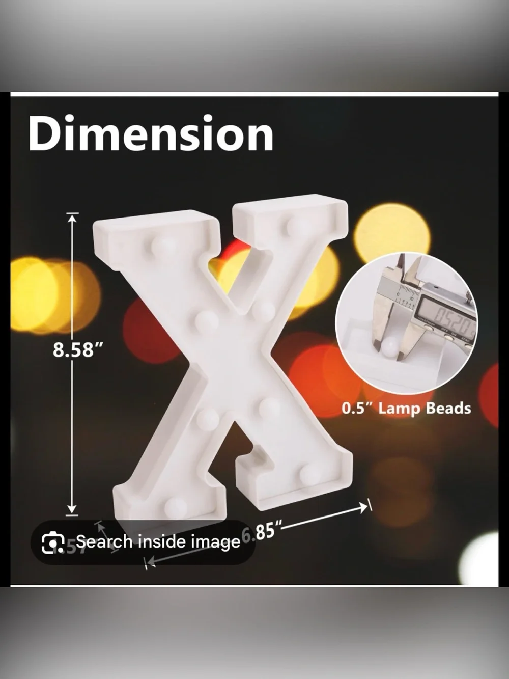 LED Letter Lamp X llumify White LED Marquee Letter X Sign - 9